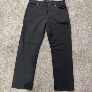 Black Straight-Leg Jeans with Minimalist Design